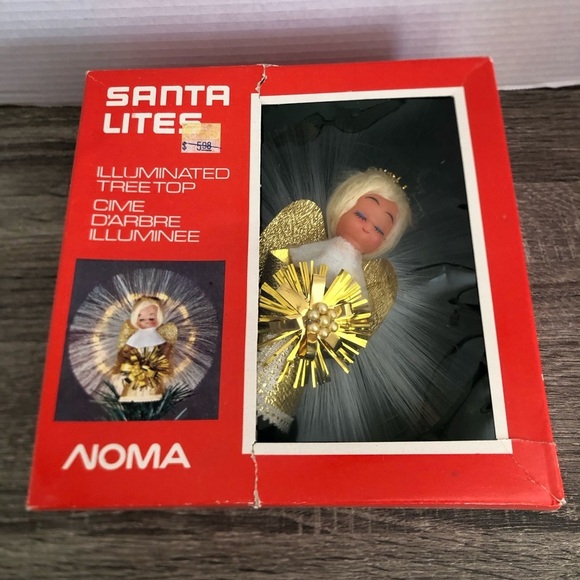 Vtg Noma Illuminated Tree Topper Angel - Picture 4 of 16